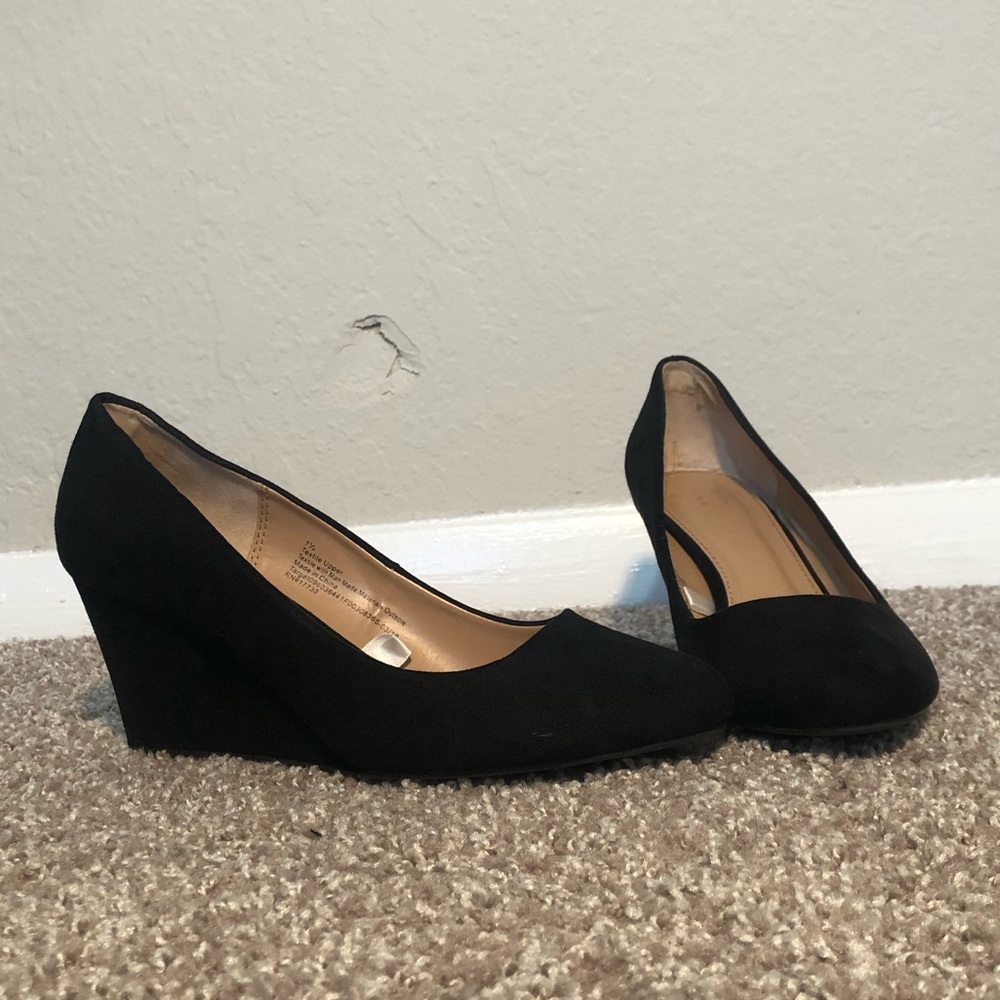 Andeawy Black Wedge Heels